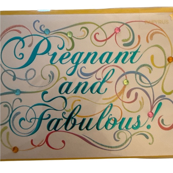 Papyrus “Pregnant and Fabulous” Congratulations Pregnancy Card NEW SEALED PKG - Picture 4 of 5
